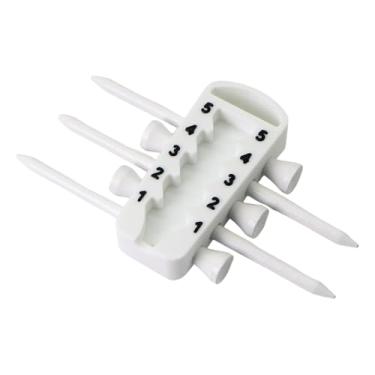 Imagem de MotiveTech Medidor de Altura Do Tee de Golfe, Balanços Suaves, Auxiliar de Treinamento de Swing, Leve, para áreas Externas, Ajustador de Altura Do Tee, Branco