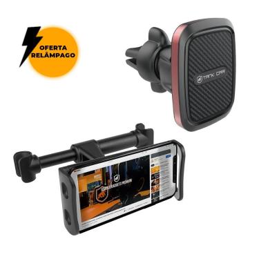 Imagem de Kit Suporte Veicular Magnético Tank Car + Suporte Veicular Tank Car para Encosto do Carro - Gshield