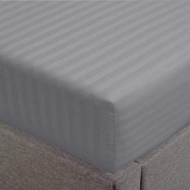 Imagem de Lençol com elástico Feather & Stitch New York King Size Grey