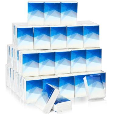 Imagem de Lenços de bolso Ctosree, pacote com 50, 3 camadas e 500 folhas, tamanh