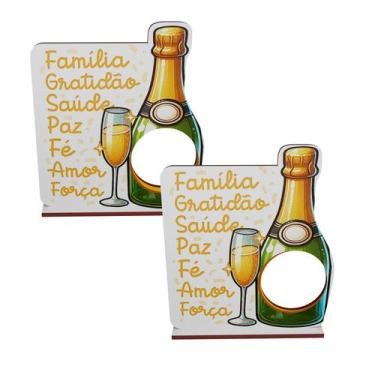 Imagem de Kit 30 Lembrancinhas Porta Bombom Ano Novo Feliz 2026 Mdf - Deliquadro