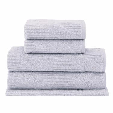 Imagem de Jogo Toalha Banho 5 Peças Jazz Extra Soft Cinza Buddemeyer