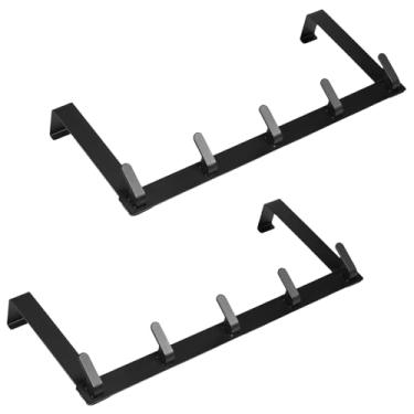 Imagem de DJAPWPX 2 peças ganchos sobre a porta cabide resistente sobre porta cabide sobre a porta toalheiro economiza espaço gancho de porta para sala de estar banheiro pendurar casacos toalhas roupas