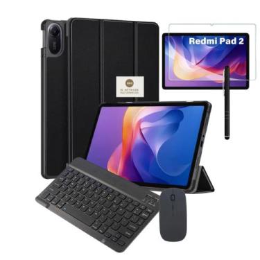 Imagem de Kit Capa Com Teclado E Mouse + Película Para Tablet Redmi Pad 2 - FAM