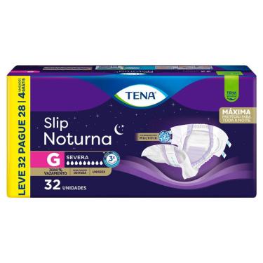 Imagem de Fralda Geriátrica Tena Slip Noturna Tamanho G Leve 32 Pague 28 Unidades Descartáveis