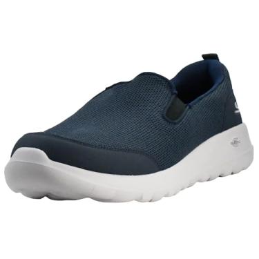 Imagem de Skechers Tênis de caminhada masculino Go Max Clinched-Athletic Mesh Double Gore Slip on, Azul marino, 9 Wide