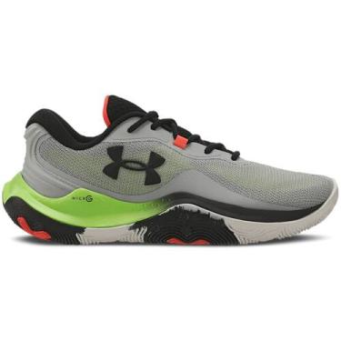 Imagem de Tênis de Basquete Masculino Under Armour Buzzer 2, Cinza, 48