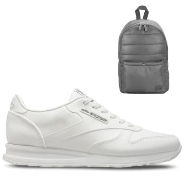 Imagem de Kit 1 Tênis Olympikus Jogging 100 e 1 Mochila Olympikus Puffer, Branco