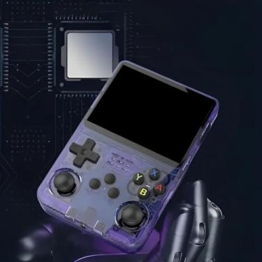 Imagem de Console Portátil Retrô com Tela 3.5 Polegadas, Mini Game Console com Jogos Clássicos, Translúcido, Bateria de Longa Duração, Dimensões 11.5x9.5x2.5cm