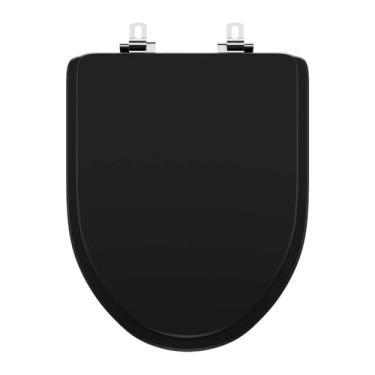 Imagem de Assento Sanitário Laqueado Soft Close Gunna Preto para vaso Eternit
