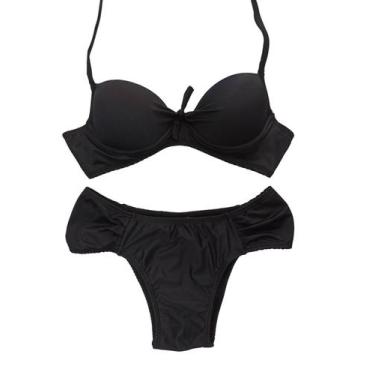 Imagem de Conjunto biquíni feminino plus size com bojo sustentação estampado P a