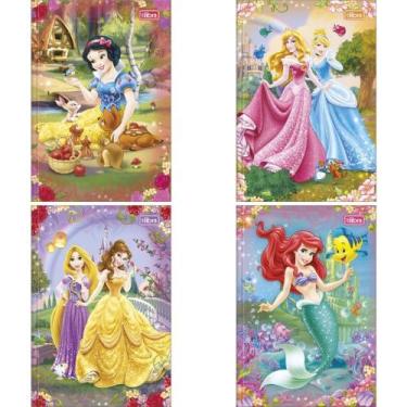 Imagem de Caderno Brochura 1/4 Capa Dura Princesas 80 Folhas 1 - Tilibra