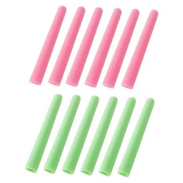 Imagem de oshhni 12x protetoras de espuma para trampolim, 16 polegadas, almofadas de reposição para acessórios de trampolim infantil, cama de salto, Rosa E Verde