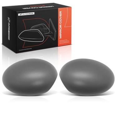 Imagem de A-Premium 2 peças de tampas de espelho retrovisor do lado do motorista e do passageiro - compatível com Mini Cooper 2007-2015, Cooper Countryman 2011-2016, Cooper Paceman - cinza preparado, sem furo