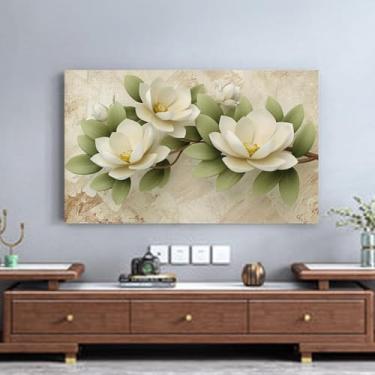 Imagem de Impressão floral 32-80 polegadas Capa contra poeira para TV interna Protetor de tela universal LCD/LED de tecido lavável para sala de estar e quarto decoração-flor 2||58-60 polegadas