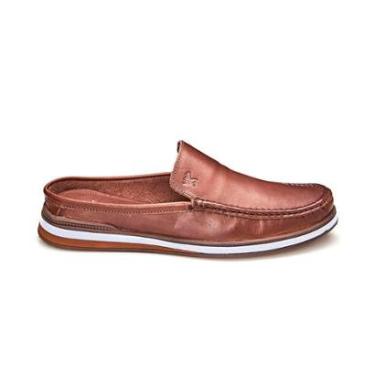 Imagem de Mule Mocassim Casual Sapato Slip On Tênis Social Café-Masculino
