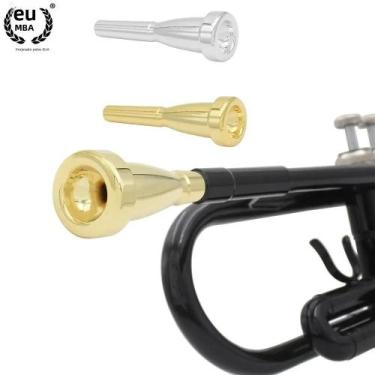 Imagem de Bocal De Trompete Prata Dourada 3C 7C Ponta De Bala Peças De Substitui