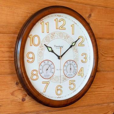 Imagem de Relógio Decorativo De Parede Com Termômetro Higrômetro 46cm