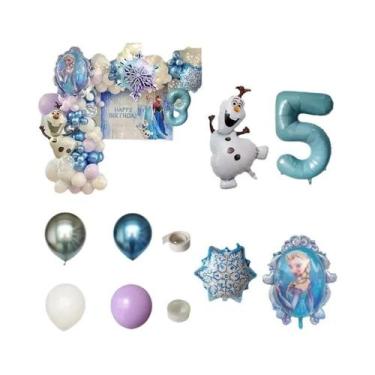 Imagem de Conjunto De Balões De Folha De 32 Polegadas Frozen Olaf Elsa Anna Deco