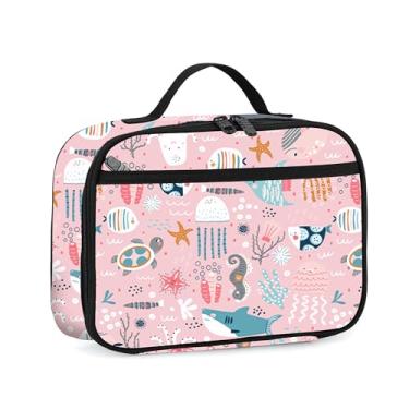 Imagem de rickyh style Lancheira com forro acolchoado, lancheira espaçosa e isolada, durável, térmica, lancheira com alça para homens, mulheres, meninos, meninas, adultos, escola, esportes, praia, piquenique