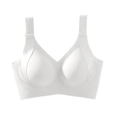 Imagem de Sutiã Sem Costura De Tamanho Grande Para Mulheres, Estilo Fino, Sem Fi