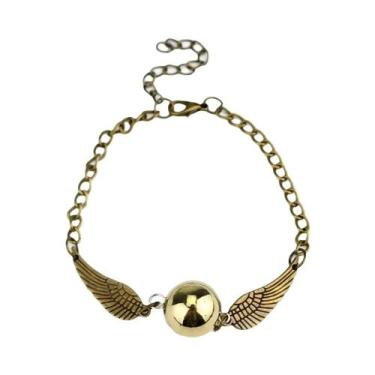 Imagem de Pulseira Golden Snitch Para Fãs De Harry Potter, Joia Artesanal Em Cam