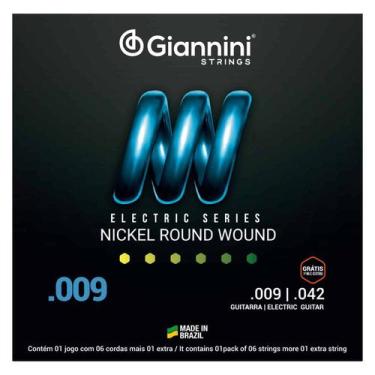 Imagem de Encordoamento giannini para guitarra 0.09 geegst9 níquel
