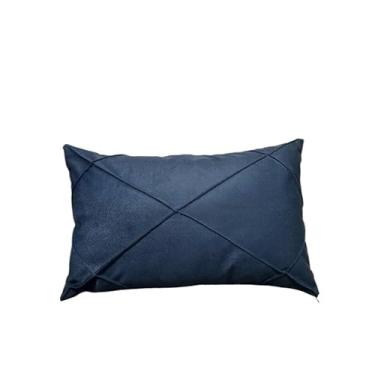 Imagem de Almofadas Suede Drapeada 30x50cm Confortáveis para Sofá,Sala,Quarto, com Refil de Silicone,Ideal para Moradores e Amantes de Decoração(4,AZUL)