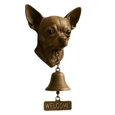 Imagem de Campainhas Engraçadas De Cão,Carrilhão De Campainhas Rústico De Parede Vintage Com Tema Animal,Sino De Entrada Para Porta Da Frente E - Para Portão, Jardim, Quintal, Casa, Sala De Segurança