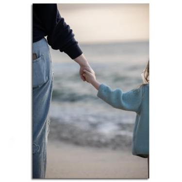 Imagem de Cute Child Wall Art Care Impressão em tela pôster familiar para casa conjunto de 1 decorações não ramificadas 30,5 x 20,3 cm