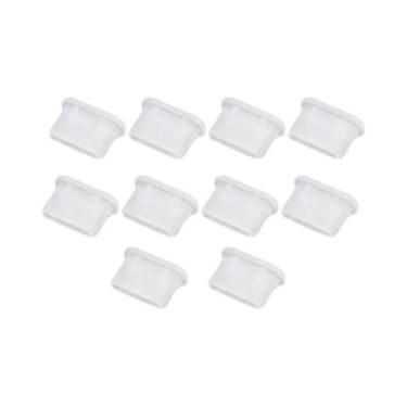 Imagem de Protetor De Porta USB-C De Silicone Preto, Tampa De Poeira Para Carreg