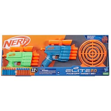 Imagem de Nerf Elite 2.0 Face Off Kit com alvos - Inclui 2 lançadores de dardos, alvo e 12 dardos de espuma Ne