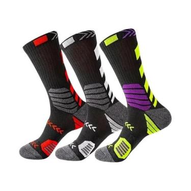 Imagem de Meias De Compressão Grossas E Respiráveis Para Corrida, 3 Pares, Espor