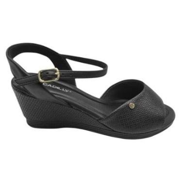 Imagem de Sandália Piccadilly Alice Anabela Feminina - Preto 34-Feminino