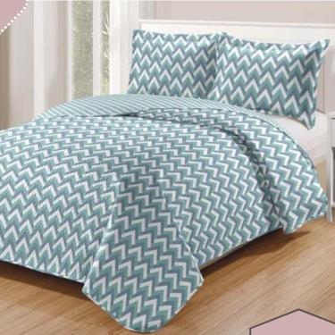 Imagem de Kit Cobre Leito Colcha Daily Casal 3 Peças Dupla Face Estampado - Modelo 67 - 100% Poliéster