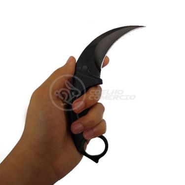 Imagem de Knife Black Karambit Com Fio Manobras Preto Inox