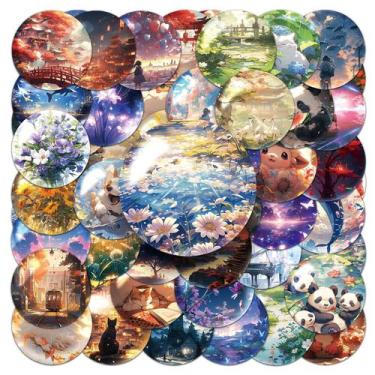 Imagem de Adesivos Glass Ball World 50 unidades Creative Cartoon Globe Dec - yiw