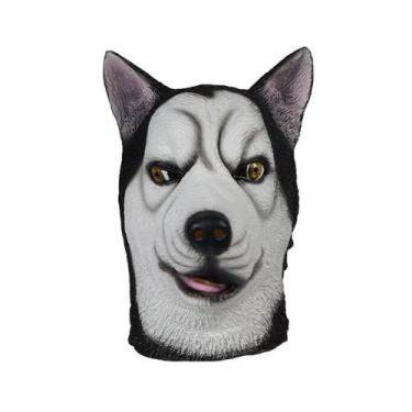 Imagem de Máscara de cosplay Husky Dog Halloween Resina animal realista - yiweis