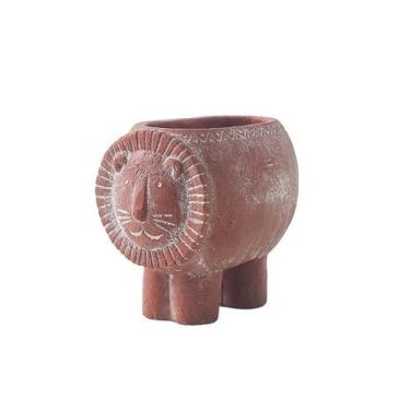 Imagem de Resina de cimento Flowerpot Vintage Lion para suculentas 1,2 kg - yiwe