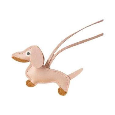 Imagem de Chaveiro De Cachorrinho Fofo, Acessório Clássico De Moda Em Couro PU, 