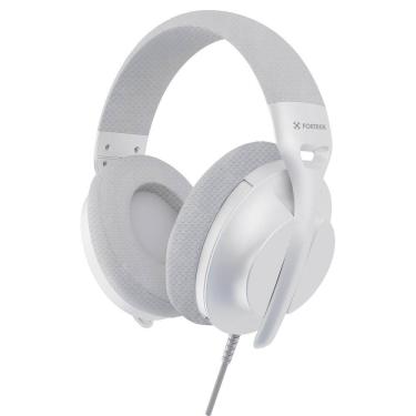 Imagem de Headset Fortrek Wise 7.1 Virtual, Driver 40mm, Conexão USB, Microfone Retrátil, Confortável, Branco - 84984