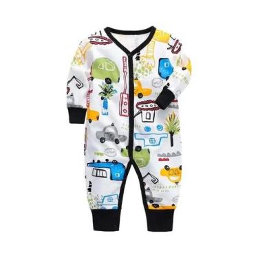 Imagem de Macacão De Algodão Para Bebês Recém-nascidos, 0-24 Meses, Manga Curta,