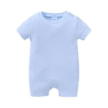 Imagem de Macacão De Algodão Branco E Preto Para Bebês Meninos E Meninas, Manga 