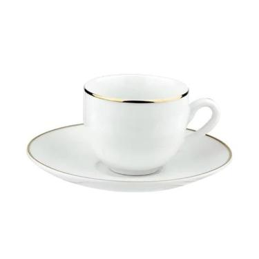 Imagem de Xícara e Pires Para Chá Em Porcelana 220Ml Legacy Gold L'hermitage