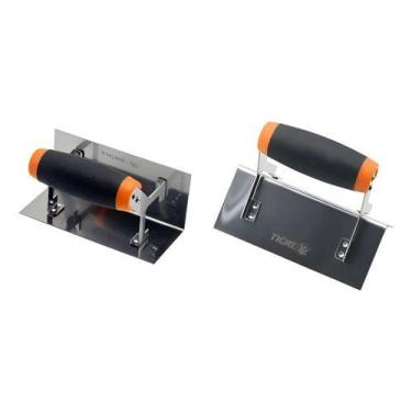 Imagem de Kit 2 Desempenadeira Inox Canto Interno/ Externo Pro Tigre