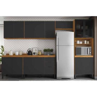 Imagem de Kit Modulado Demóbile 6 Peças Firenze C6P128 Avena/Grafito