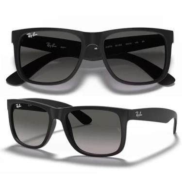 Imagem de Óculos De Sol Ray Ban Justin Classic Preto Fosco RB4165L Tamanho 57