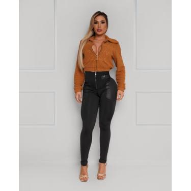 Imagem de Calca skinny ziper maria gueixa, Preto, G