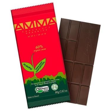 Imagem de Chocolate Orgânico 60% Cacau AMMA Caixa 6 un