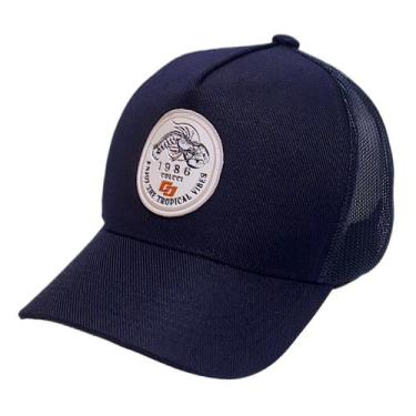 Imagem de Boné Colcci Unissex Tropical Vibes Trucker, Azul darkness, UN